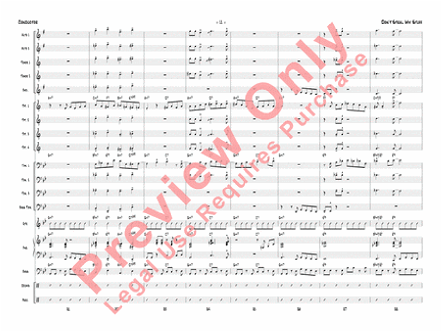 Don't Steal My Stuff Don't Steal My Stuff Jazz Ensemble scores gallery preview page 14