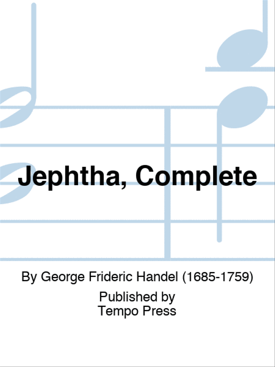 Jephtha, Complete 4-Part scores gallery preview page 1