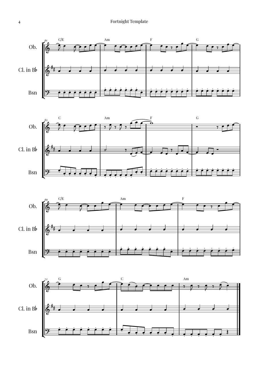 Fortnight Woodwind Trio scores gallery preview page 4