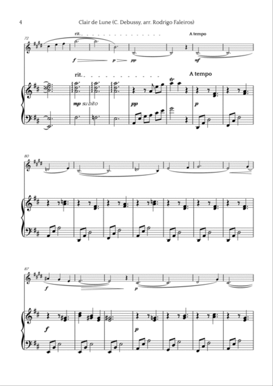 Clair de Lune Chamber Music scores gallery preview page 4