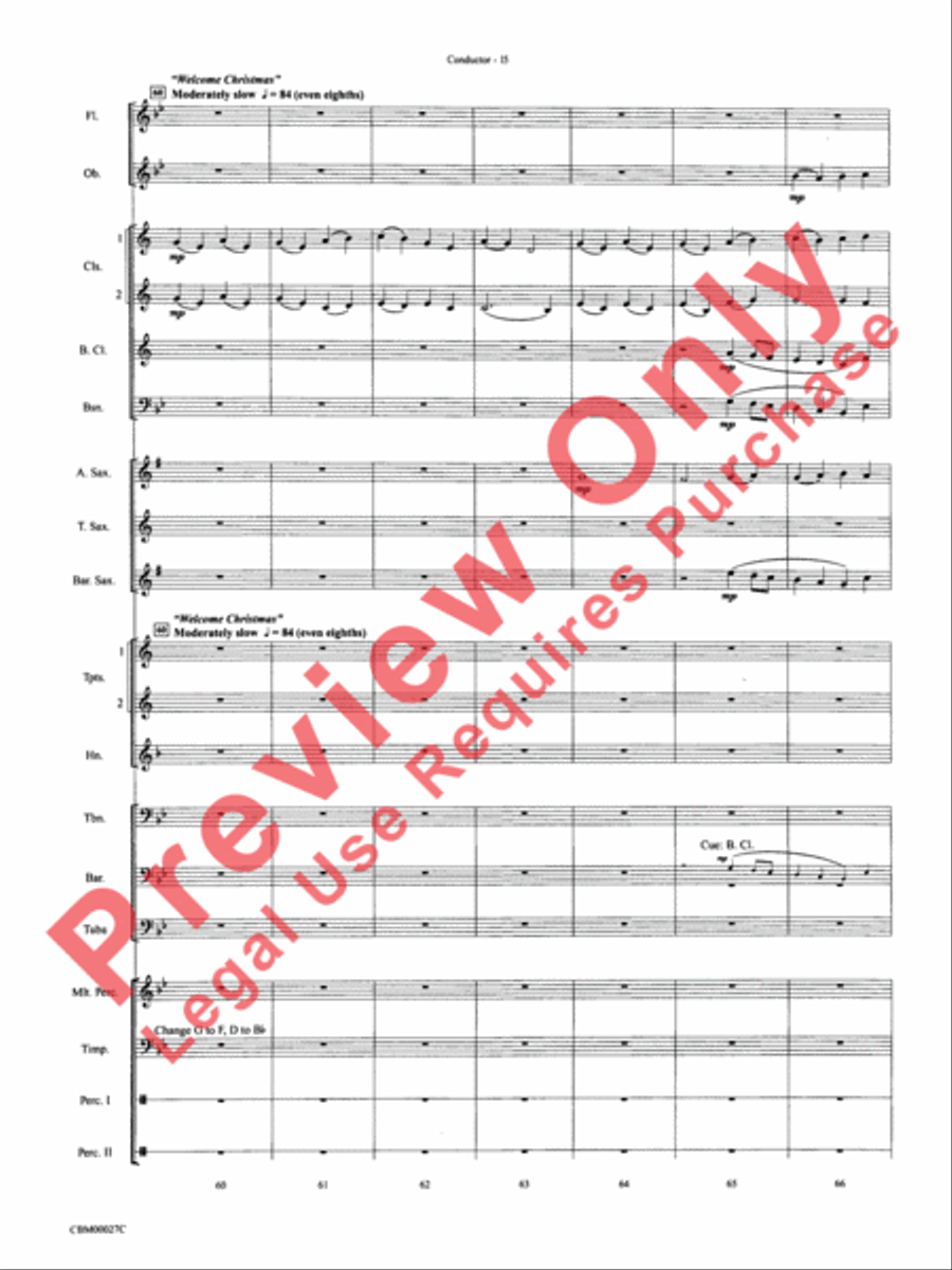 How the Grinch Stole Christmas Concert Band scores gallery preview page 18