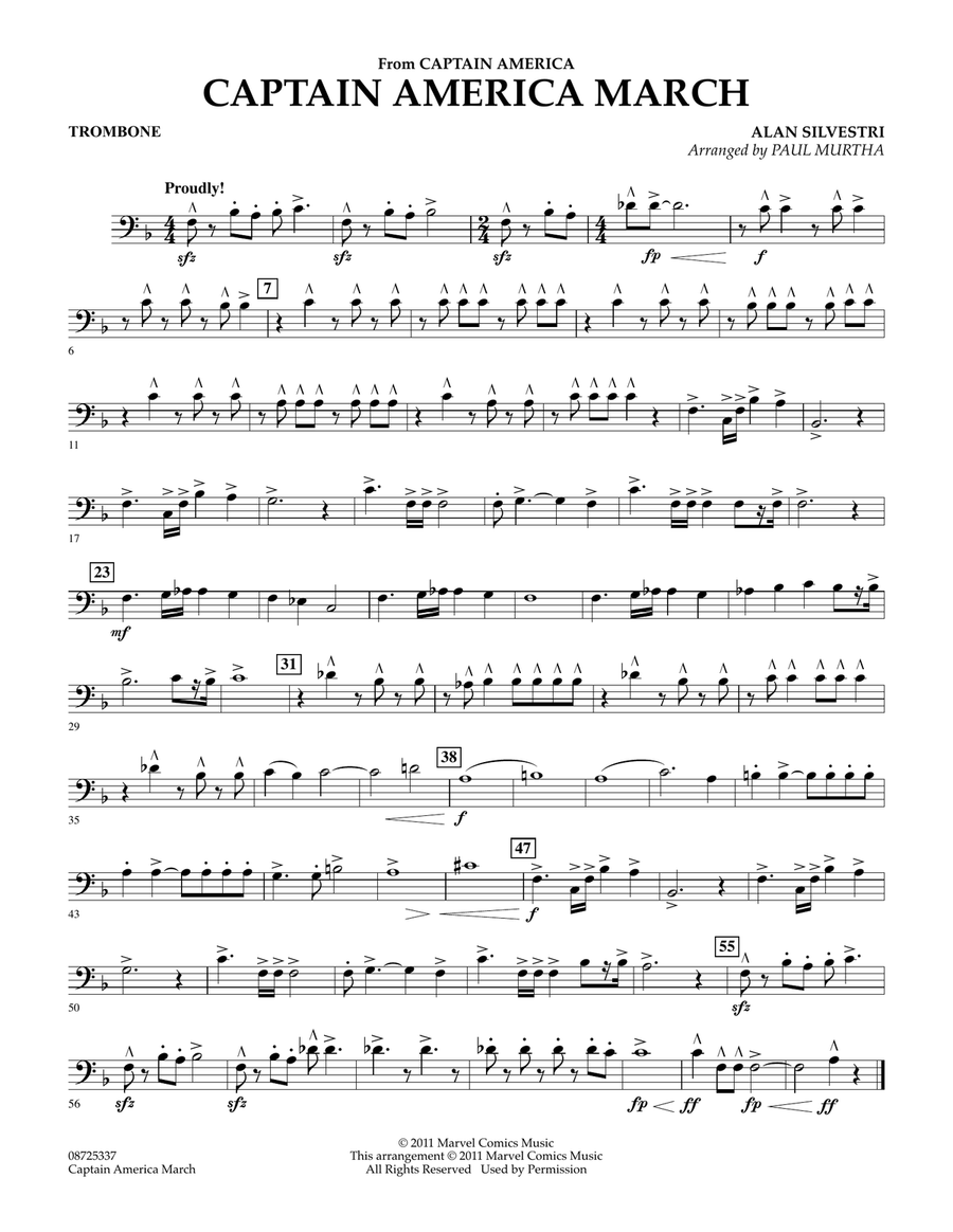 Captain America March - Trombone