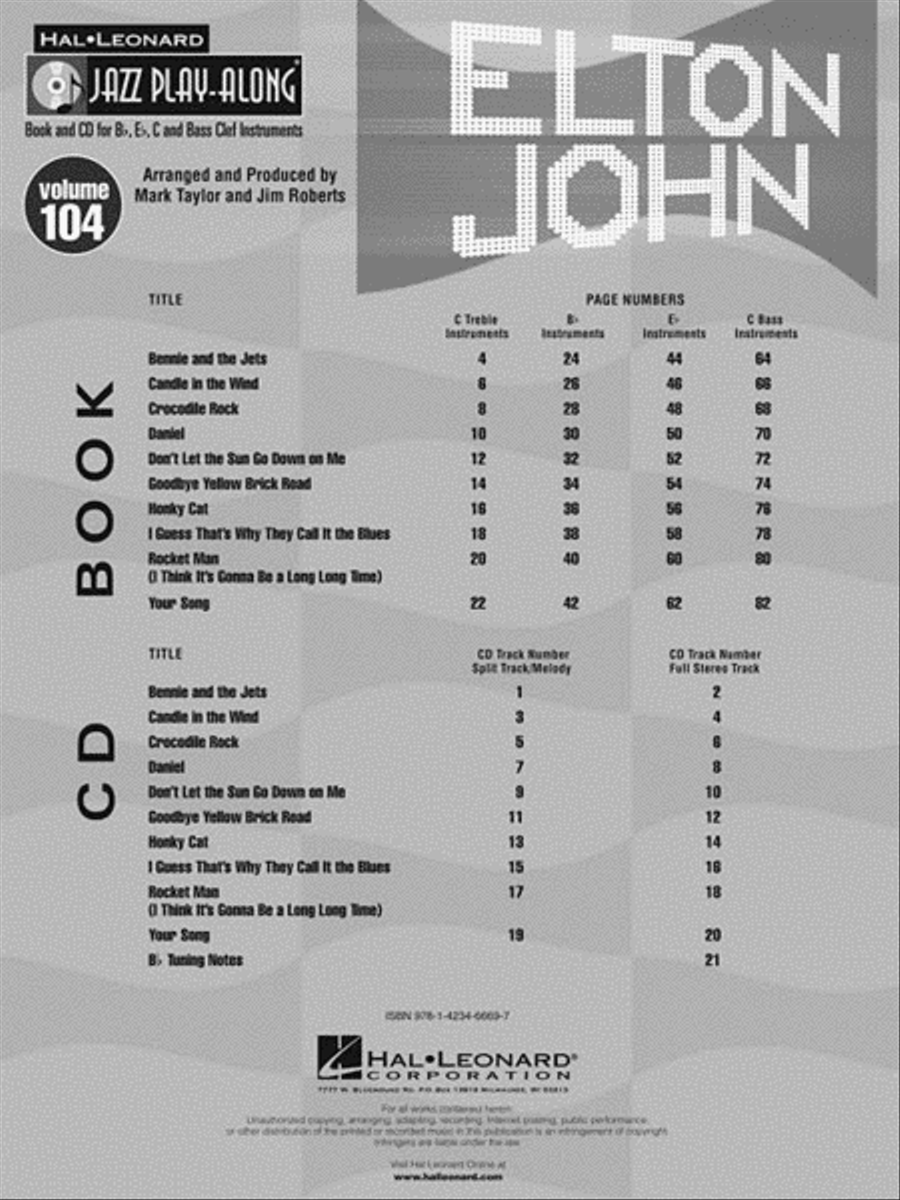 Elton John C Instrument scores gallery preview page 3