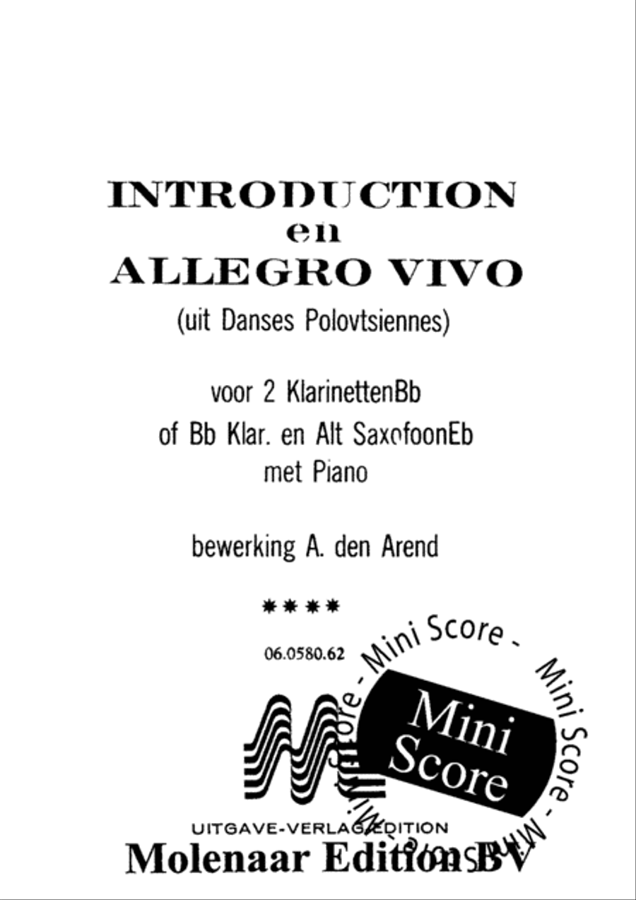 Introduction and Allegro Vivo Clarinet scores gallery preview page 3
