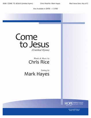 Book cover for Come to Jesus