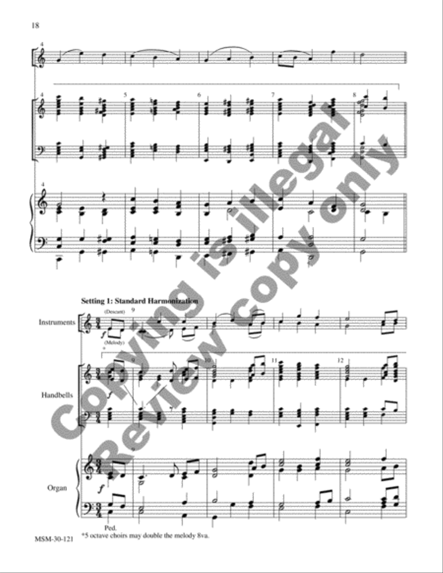 Flexible Hymn Accompaniments for Handbells, Set 1 Choir scores gallery preview page 29