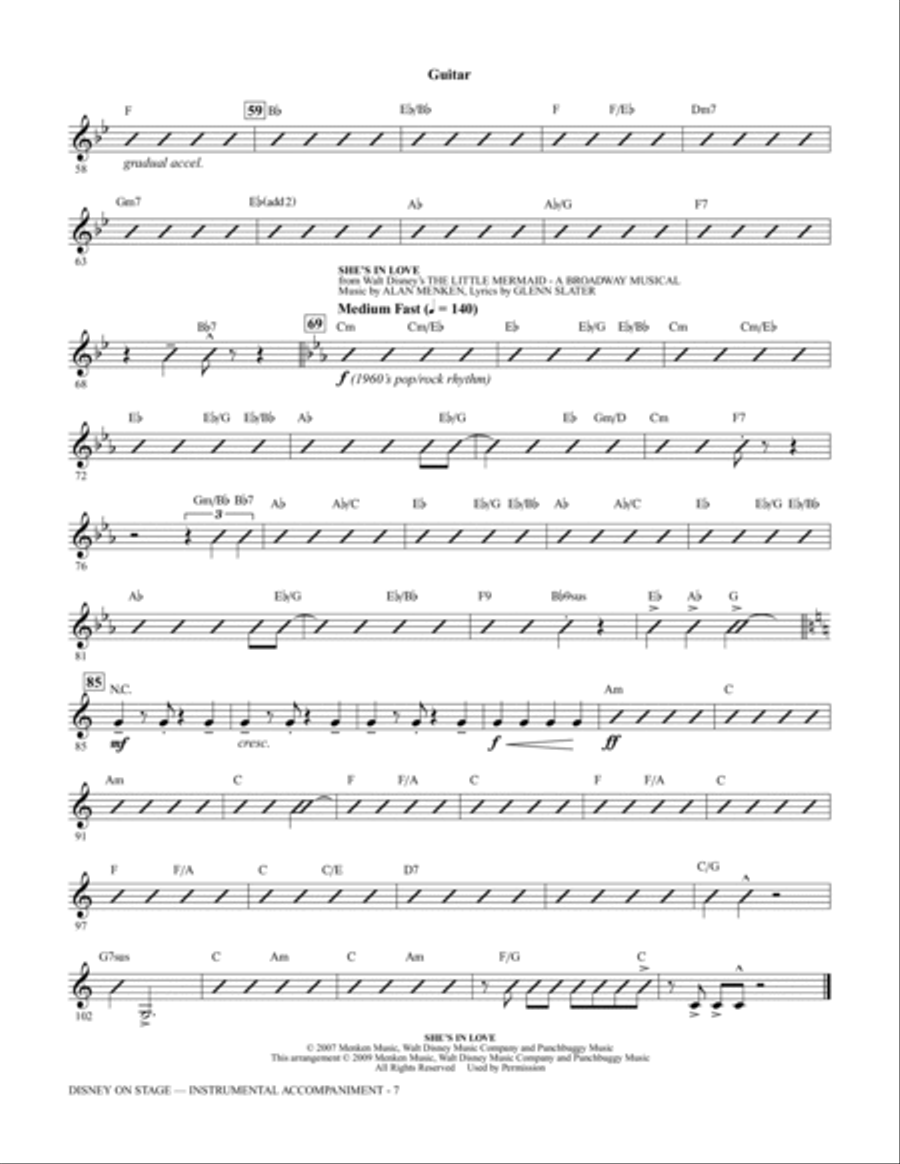 Disney On Stage (Medley) - Guitar Choir scores gallery preview page 6