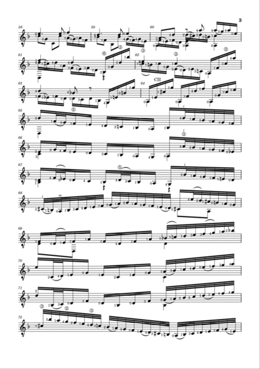 Chaconne Classical Guitar scores gallery preview page 3