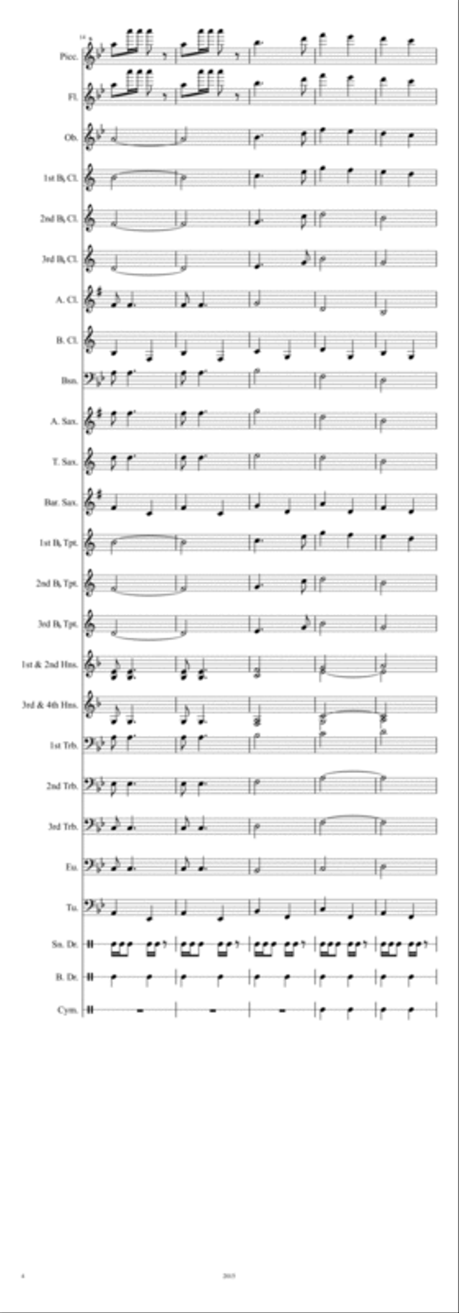 Minnesota State Troopers March Marching Band scores gallery preview page 4