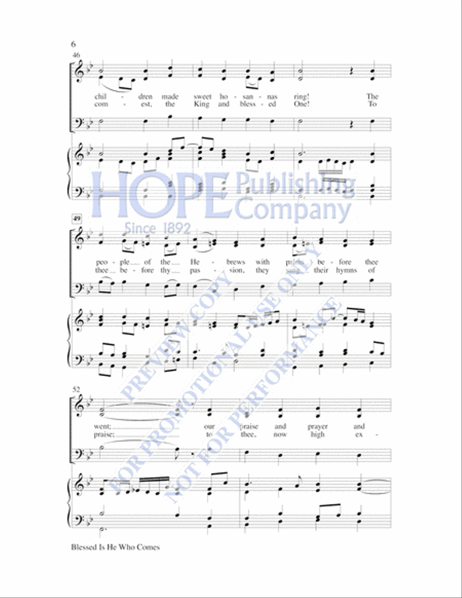 Blessed Is He Who Comes by Lloyd Larson 3-Part - Sheet Music page 7