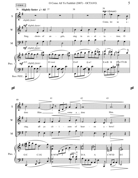 O Come All Ye Faithful (Soloist-Choir-Piano) image number null