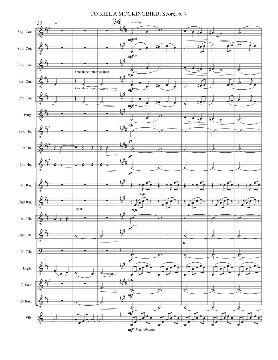 To Kill A Mockingbird Brass Band scores gallery preview page 6