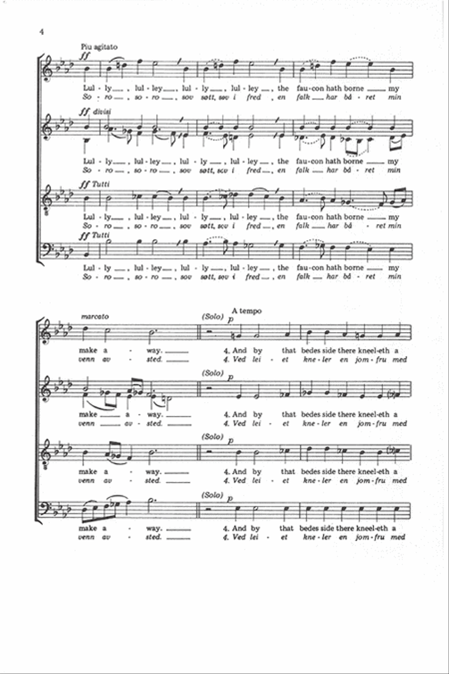 Corpus Christi Carol Divisi scores gallery preview page 4