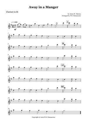 Away in a Manger - Clarinet in Bb Solo