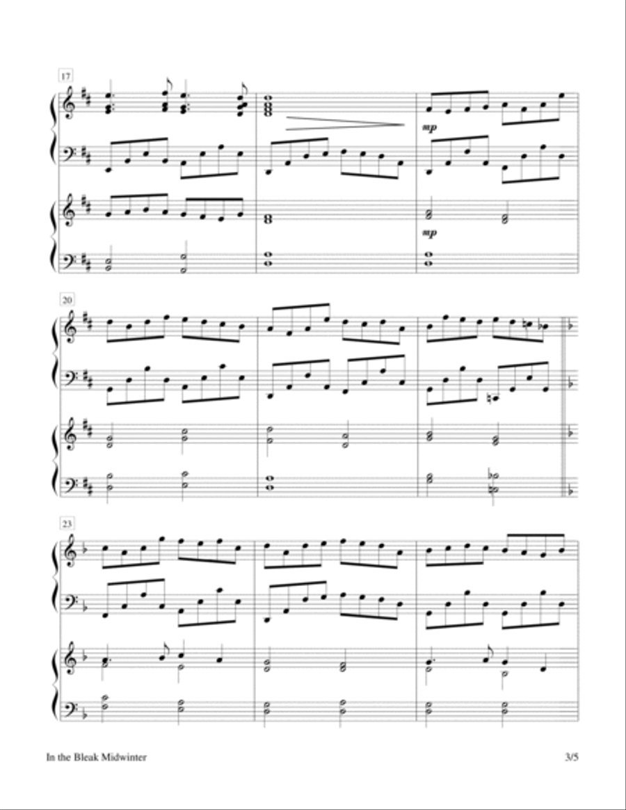 In the Bleak Midwinter (2 Pianos, 4 Hands) 2 Pianos, 4-Hands scores gallery preview page 6