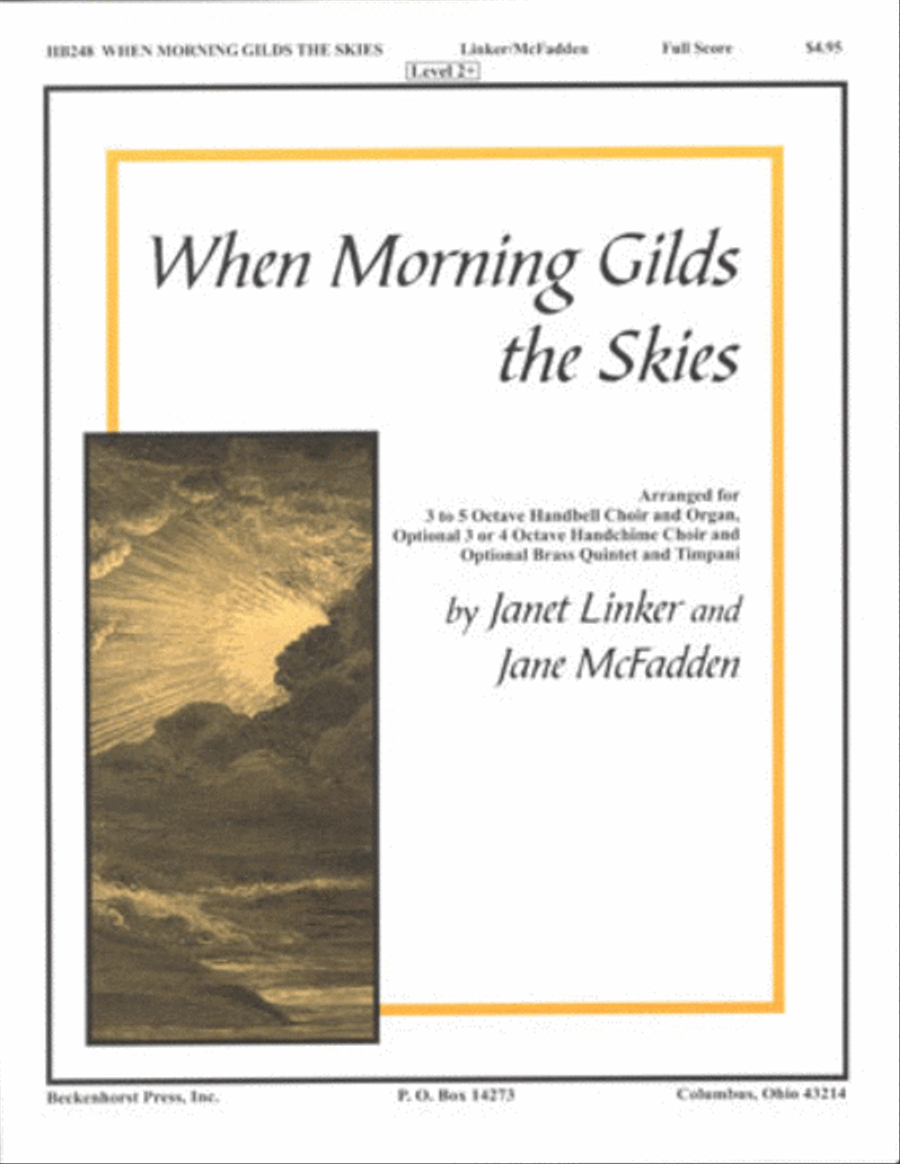 When Morning Gilds the Skies - organ and handbell score Handbell Choir scores gallery preview page 1