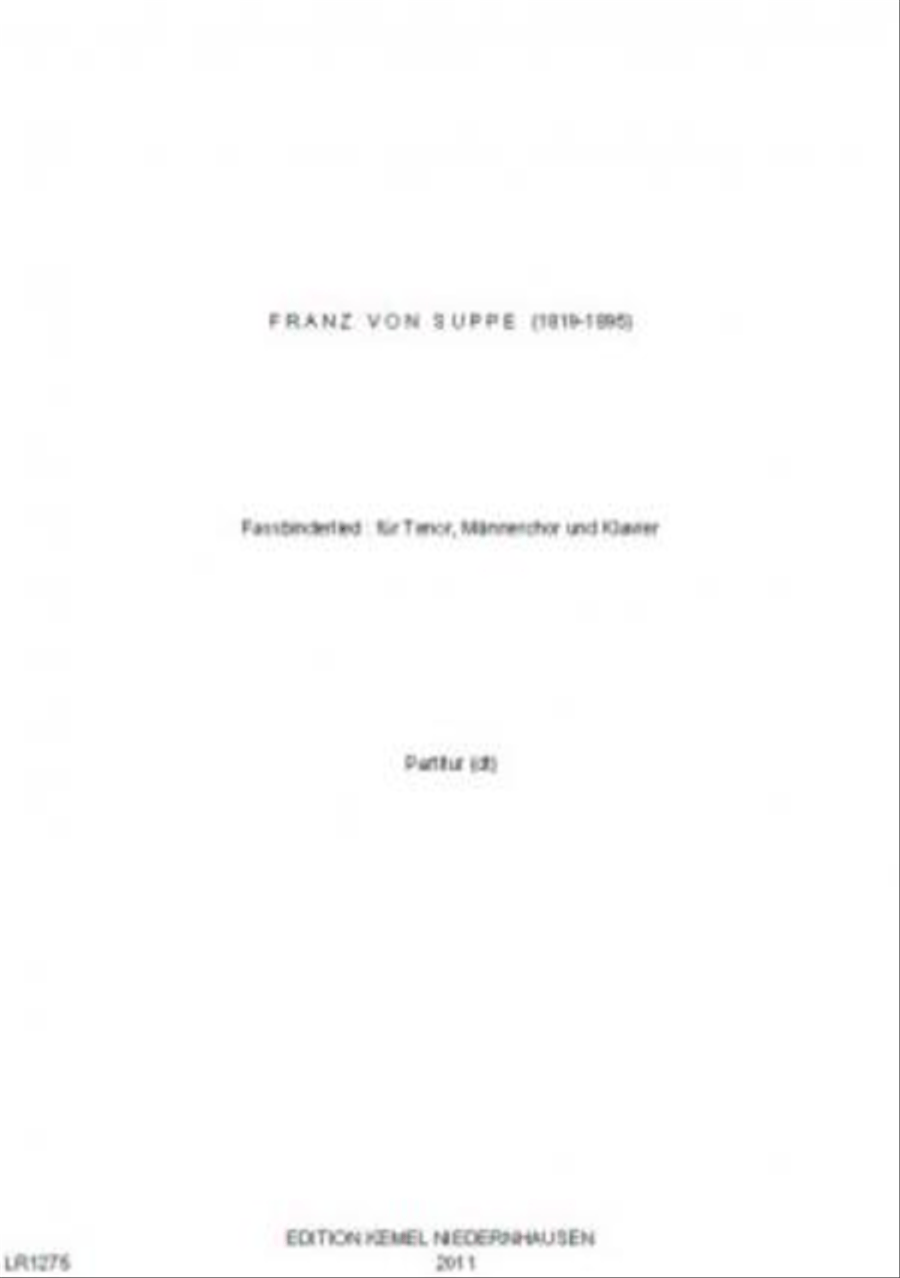 Fassbinderlied Men's Choir scores gallery preview page 1