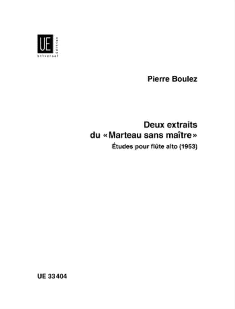 2 Extracts From Le Marteau Sans Maitre School and Community scores gallery preview page 1