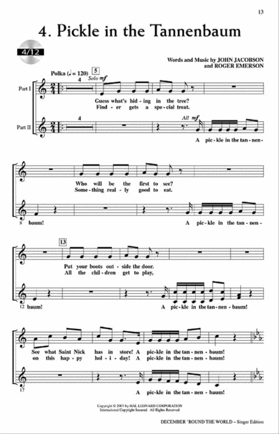 December 'Round the World Choir scores gallery preview page 3