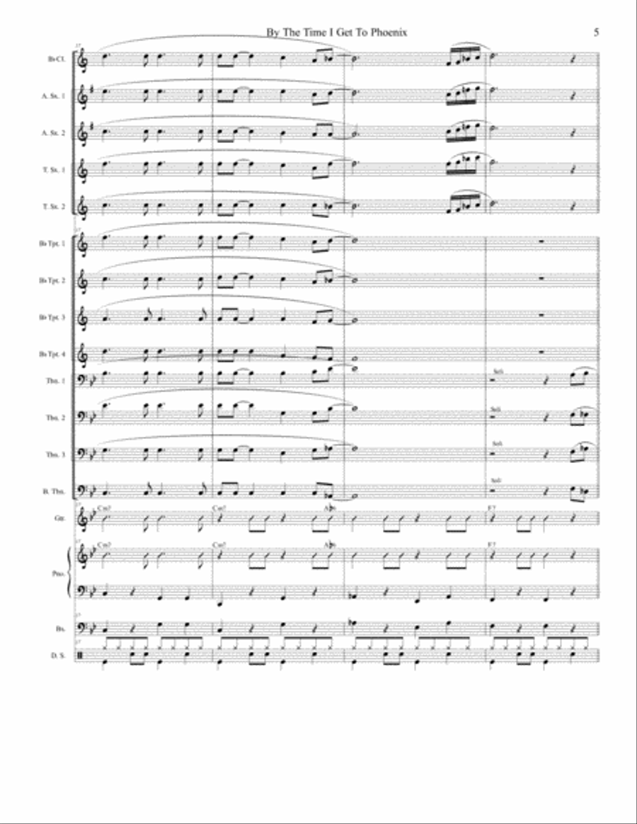 By The Time I Get To Phoenix Jazz Ensemble scores gallery preview page 5
