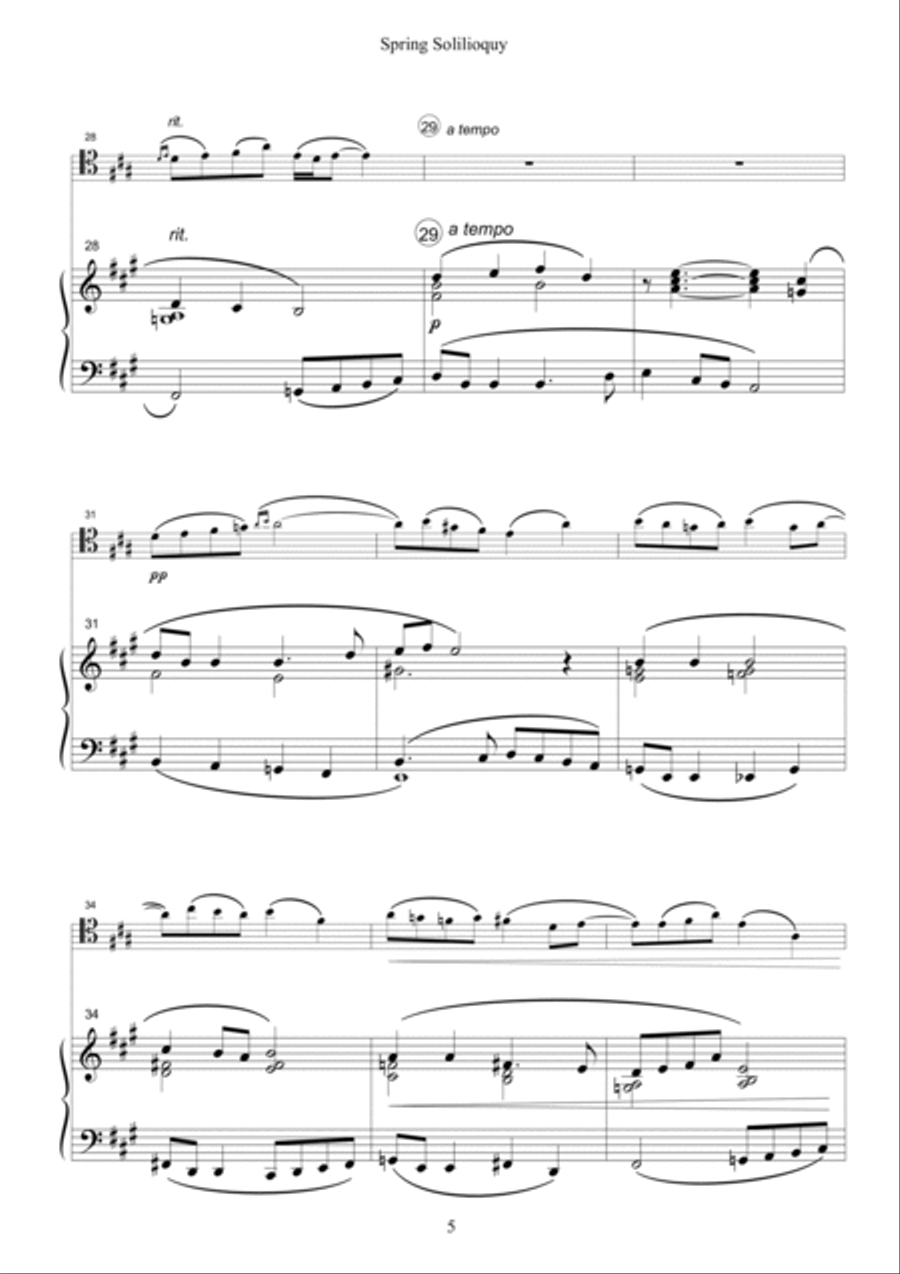 Spring Soliloquy - Cello Piano scores gallery preview page 5