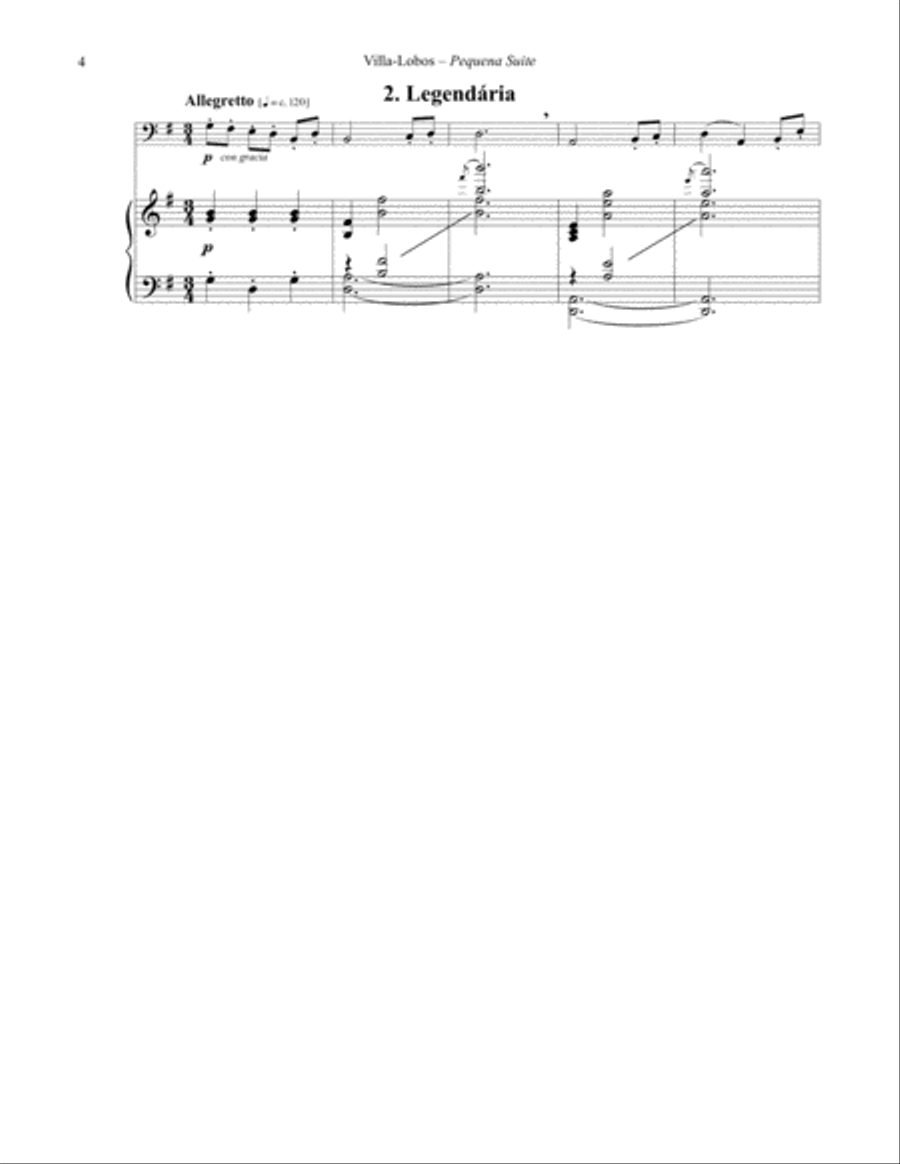 Pequena Suite for Tuba or Bass Trombone and Piano Bass Trombone scores gallery preview page 10