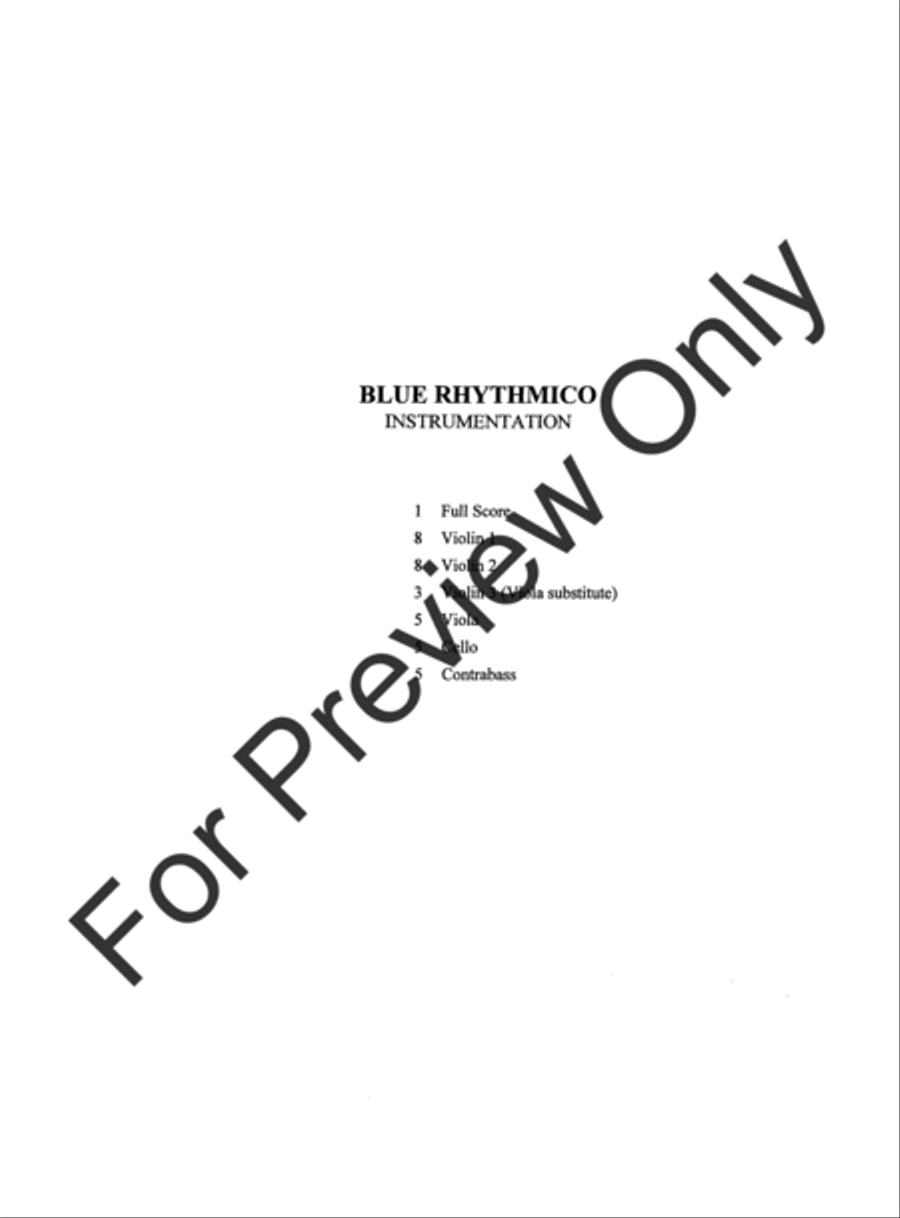 Blue Rhythmico (Score) Blue Rhythmico (Score) String Orchestra scores gallery preview page 9