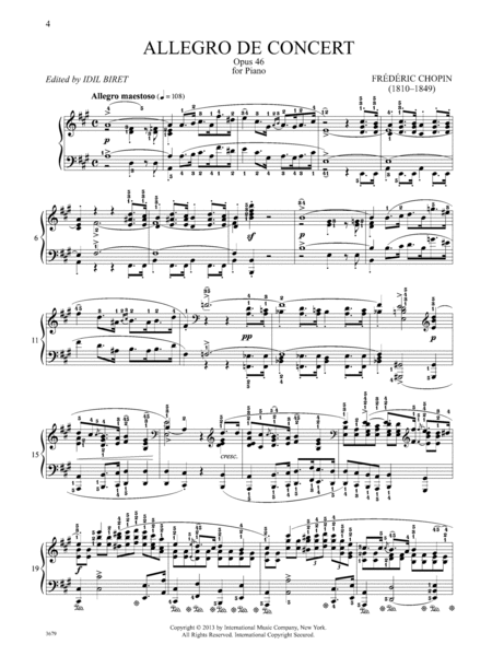 Allegro De Concert, Opus 46