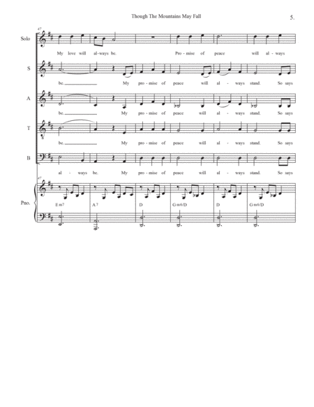 Though The Mountains May Fall (Solo and SATB) image number null