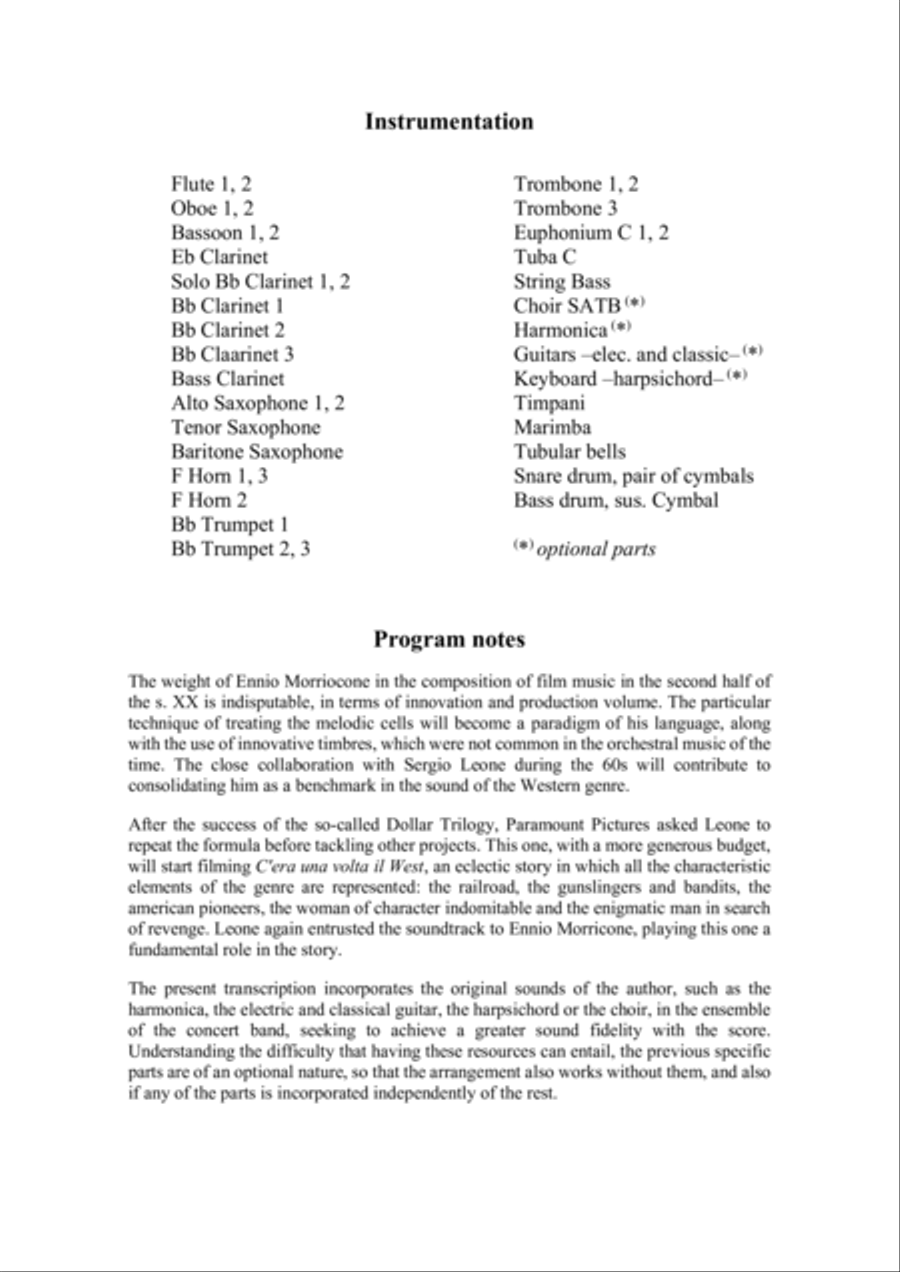 Man With The Harmonica Concert Band scores gallery preview page 2