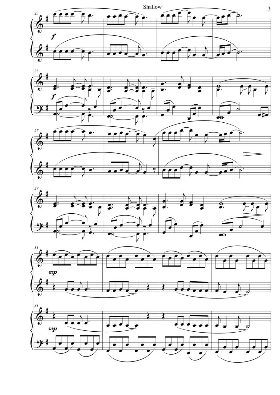 Shallow Piano scores gallery preview page 3