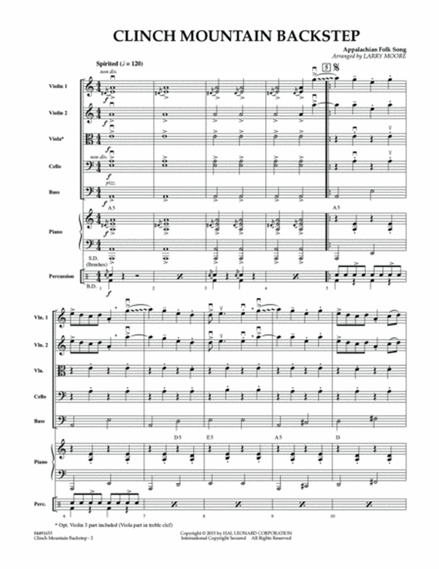 Clinch Mountain Backstep - Conductor Score (Full Score)