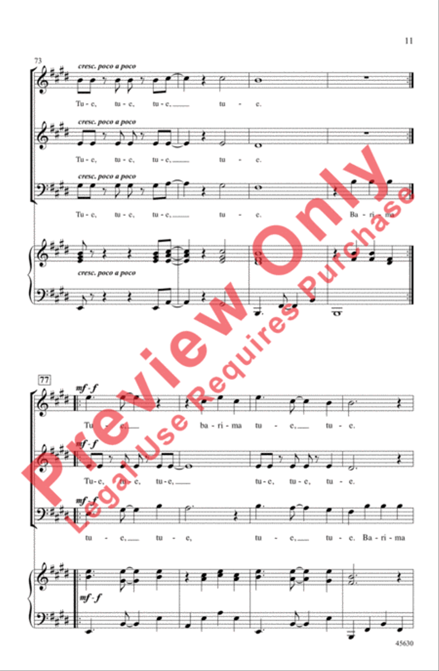 Tue, Tue 3-Part scores gallery preview page 11