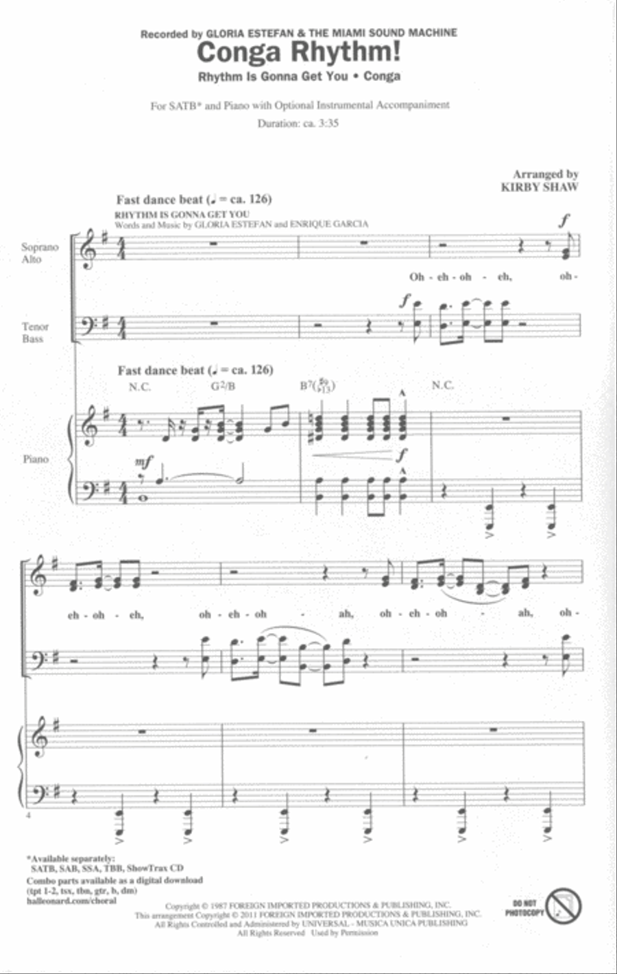 Conga Rhythm - SoundTrax CD (CD only) Choir scores gallery preview page 2