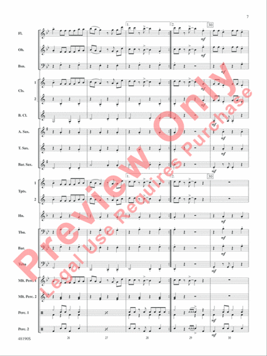 Con Calma (Remix) Concert Band scores gallery preview page 8
