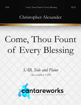 Book cover for Come, Thou Fount of Every Blessing (SAB)