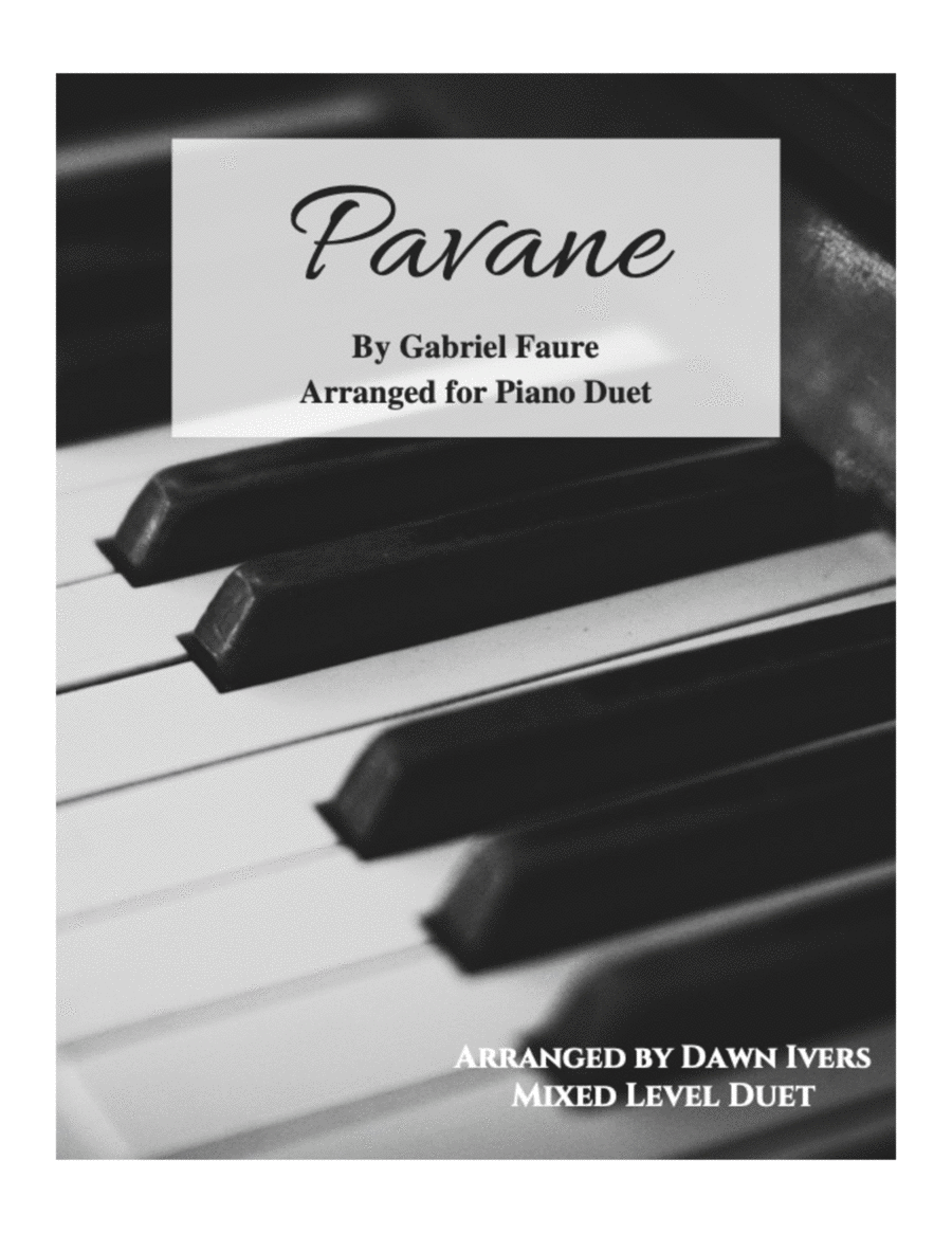 Pavane Op. 50, Gabriel Faure - piano duet Easy Piano scores gallery preview page 1
