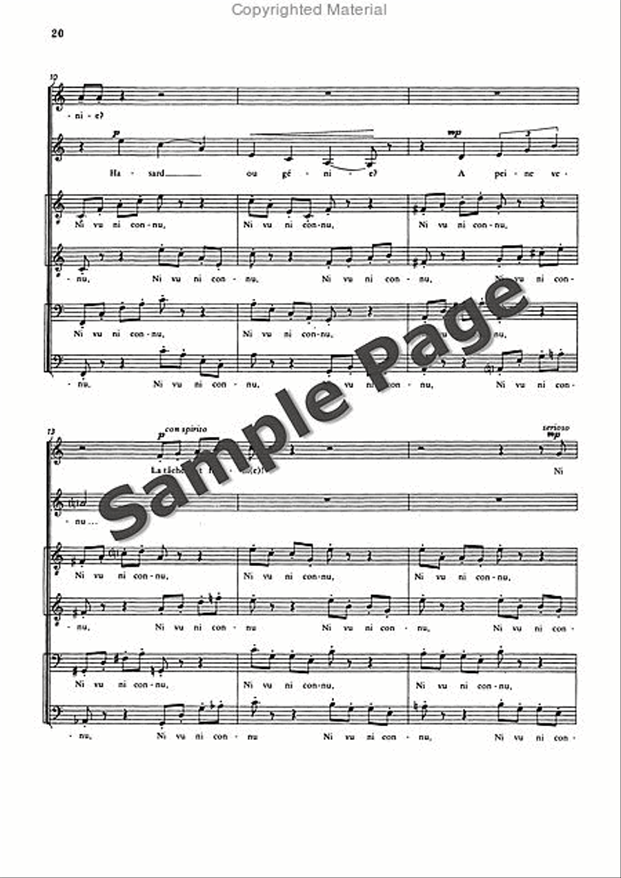 3 Poemes of Paul Valery 3 Poemes of Paul Valery SSAATTBB scores gallery preview page 21