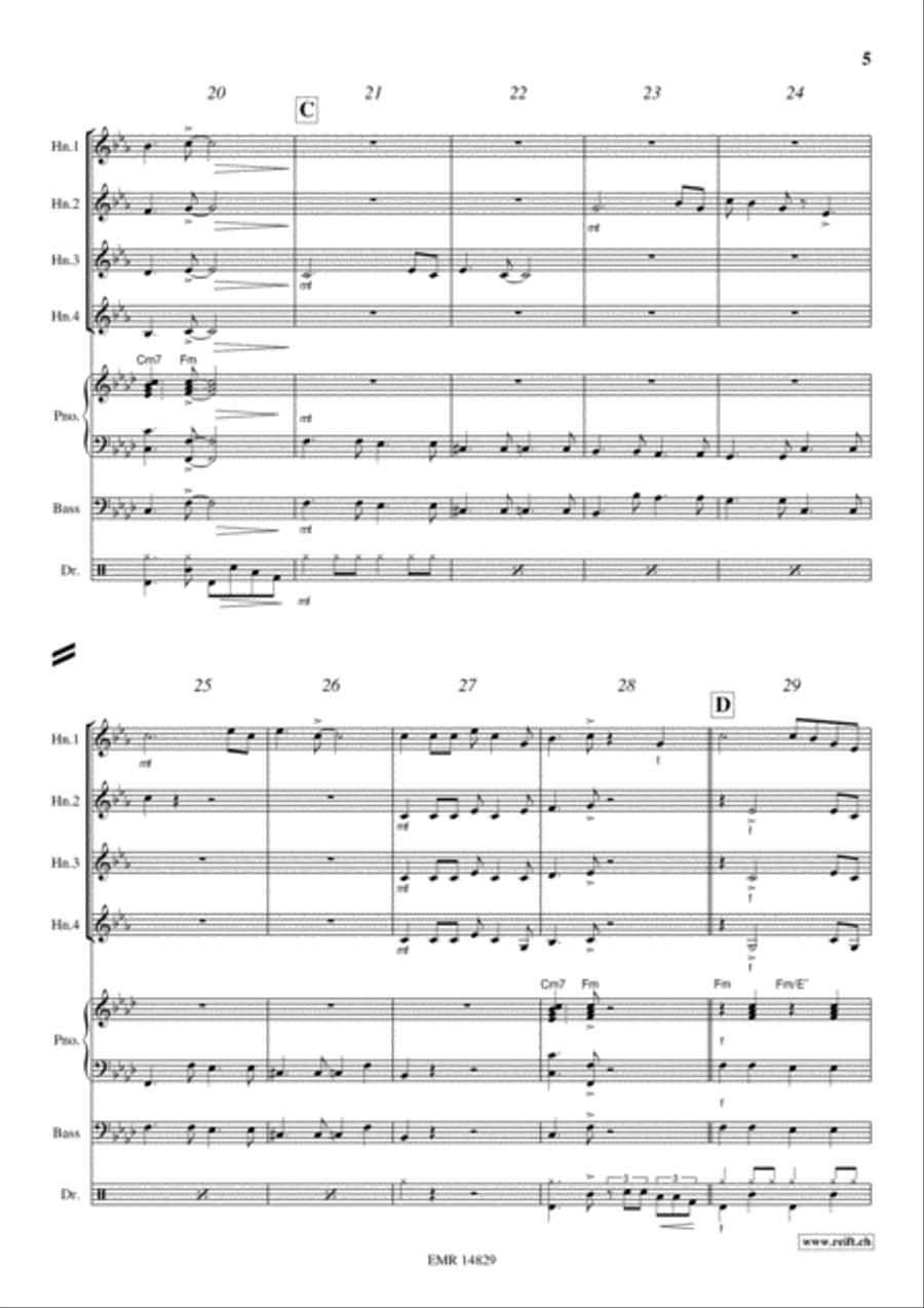 Wade In The Water Horn scores gallery preview page 5