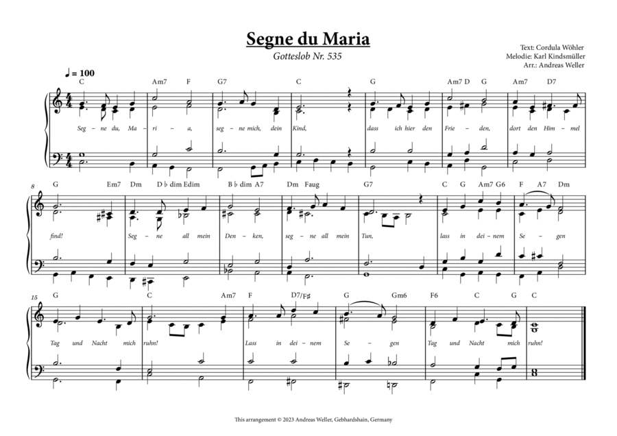 Segne du Maria Segne du Maria Organ Solo scores gallery preview page 1