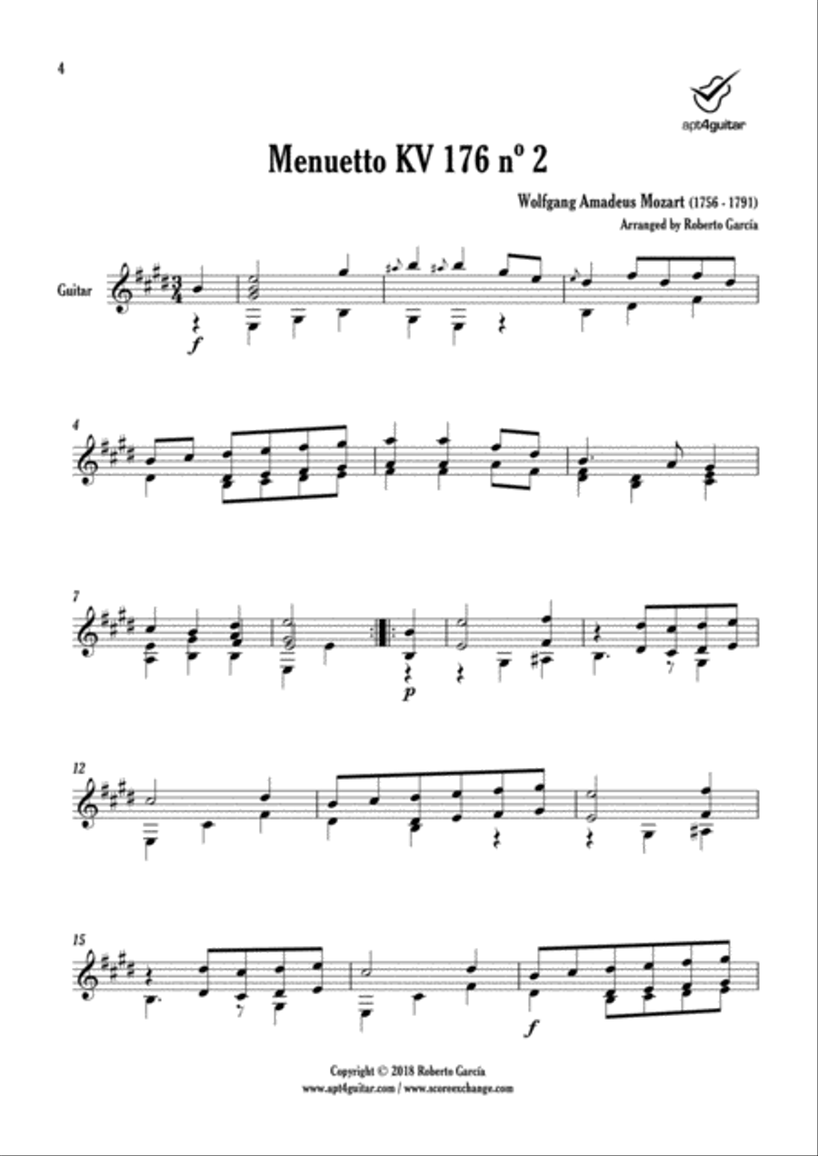 Elf Menuette Elf Menuette Acoustic Guitar scores gallery preview page 4