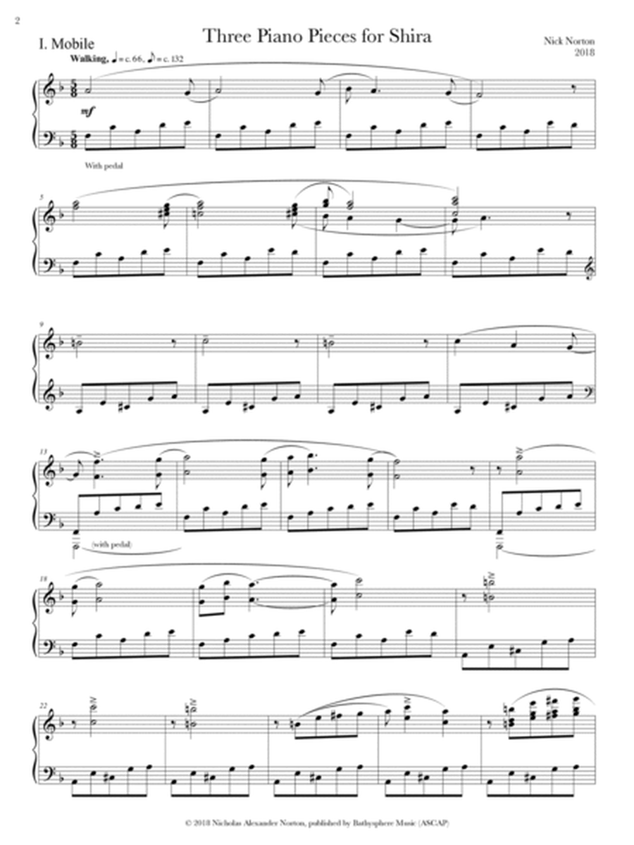 Three Piano Pieces For Shira image number null