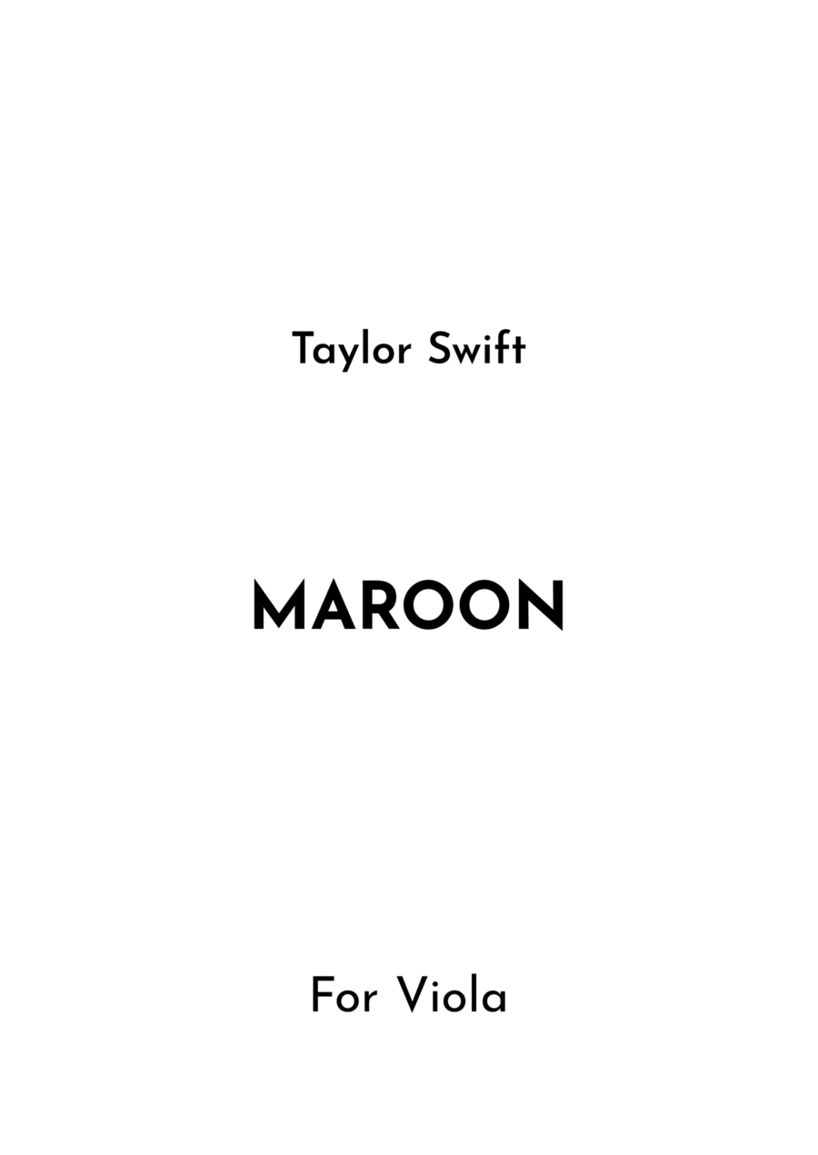 Maroon Maroon Viola Solo scores gallery preview page 1