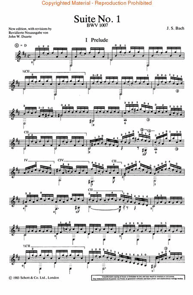 Cello-Suite No. 1, BWV 1007