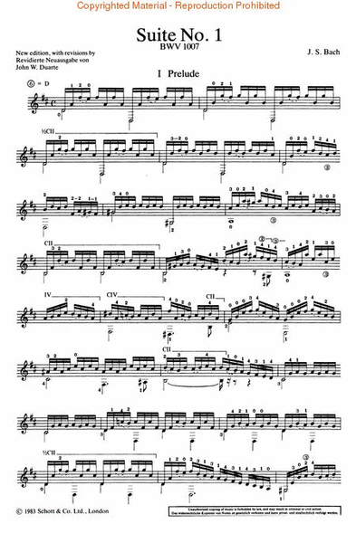 Cello-Suite No. 1, BWV 1007