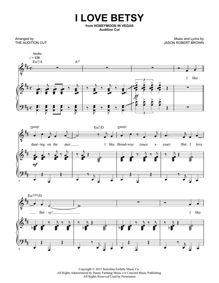 I Love Betsy I Love Betsy Voice scores gallery preview page 1