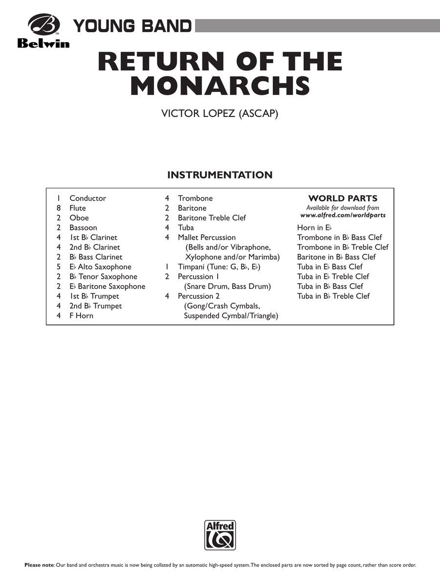Return of the Monarchs: Score