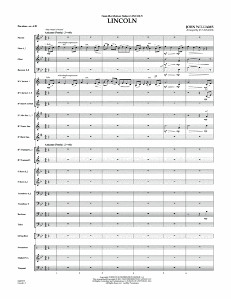 Lincoln - Conductor Score (Full Score)