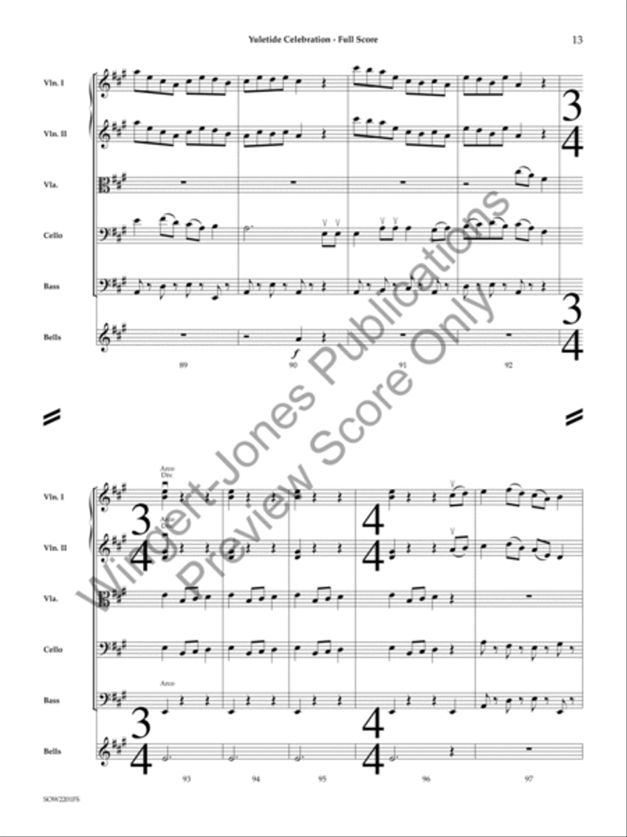 Yuletide Celebration String Orchestra scores gallery preview page 12