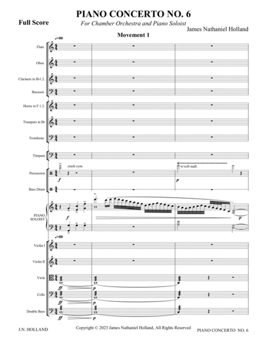 Piano Concerto No. 6, Full Score Only - Score Only image number null